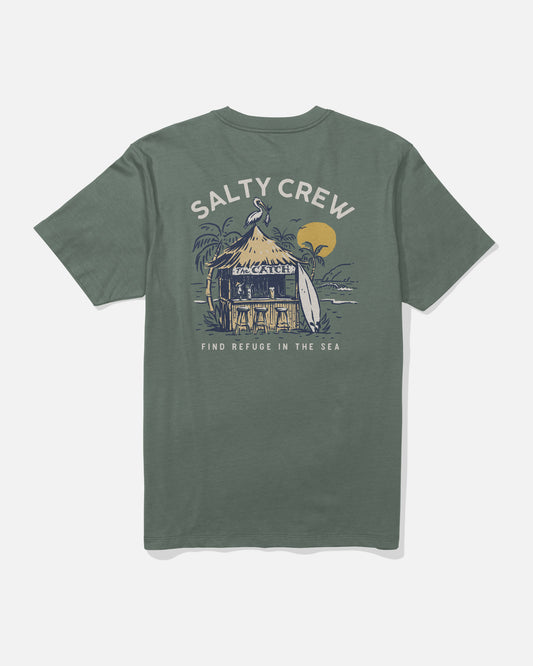 Back view of The Catch Tee - Laurel Wreath.