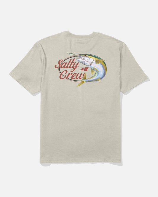 Back view of the Yellowtail Classic Tee - Bone.