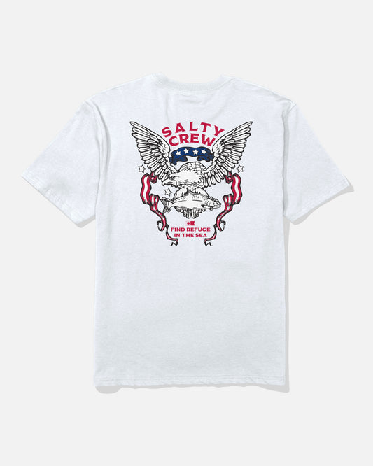 Back view of the America Talon Tee - White.