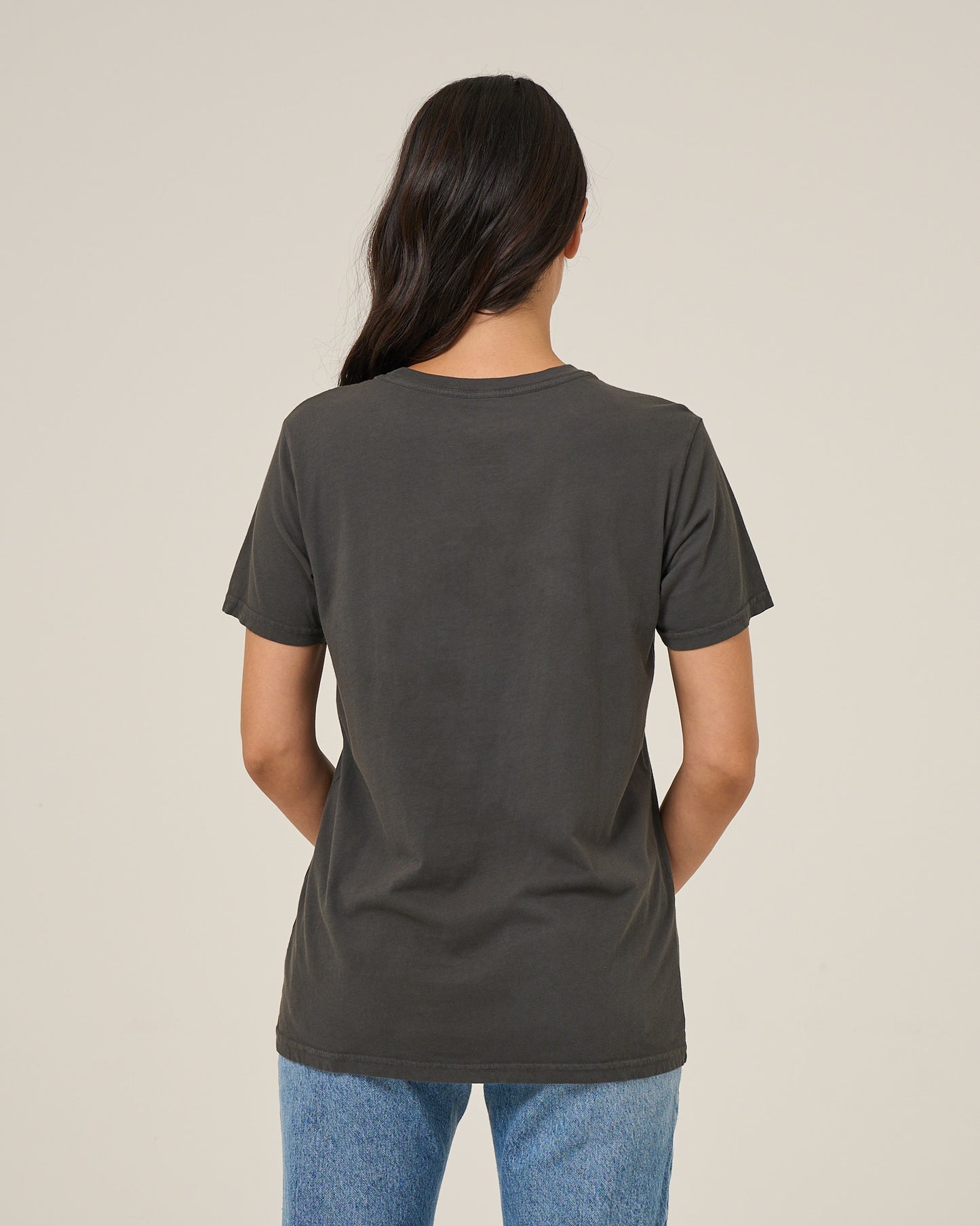 Back view of the SC Tour Boyfriend Tee - Charcoal.