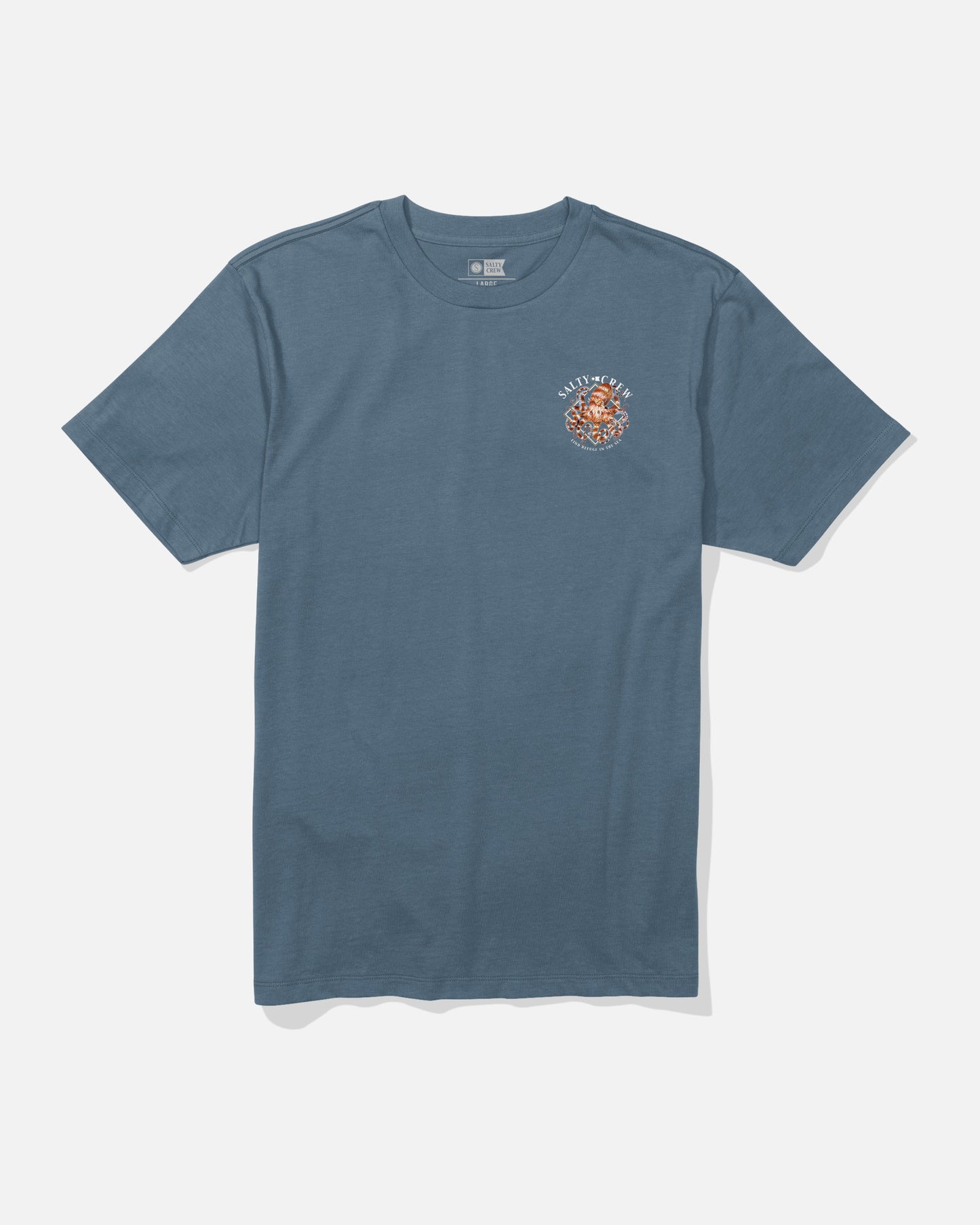 Front view of the Octopod Tee - Slate.