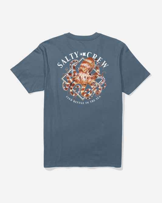 Back view of the Octopod Tee - Slate.