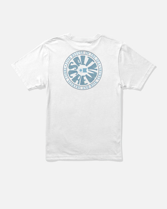 Back view of the Sunstone Boys Tee - White.