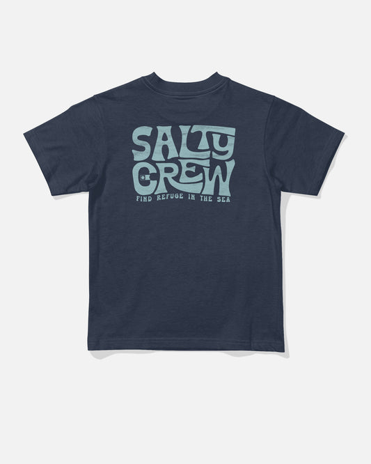 Back view of the Freestyle Toddler Tee - Navy.