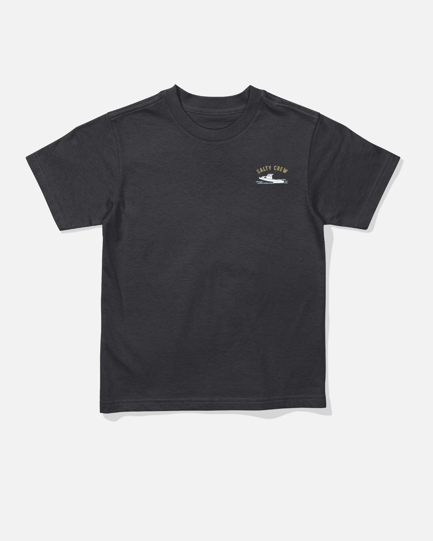 Front view of the Boat Repair Toddler Tee - Black.