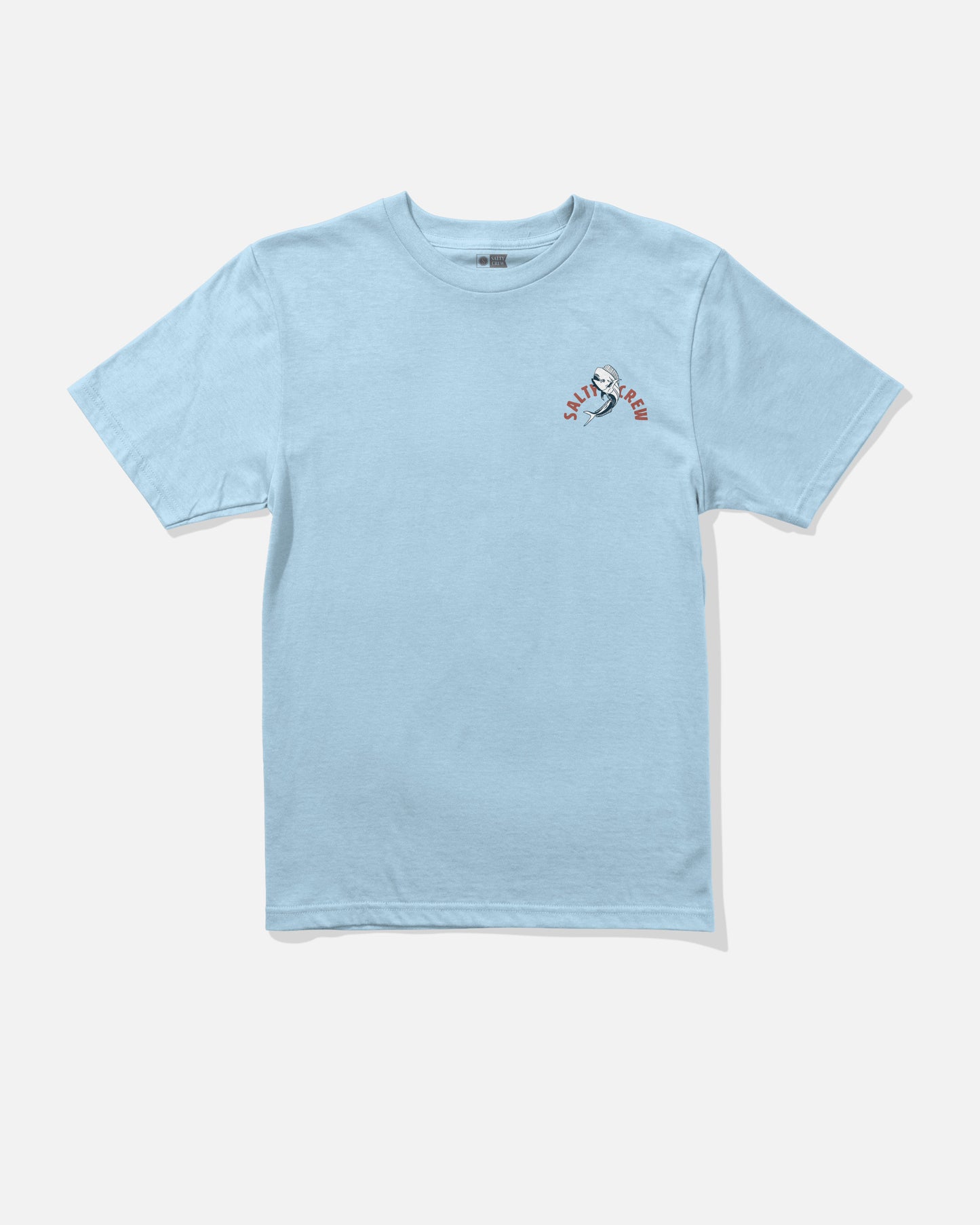 Front view of the Leaping Boys Tee - Clear Sky.