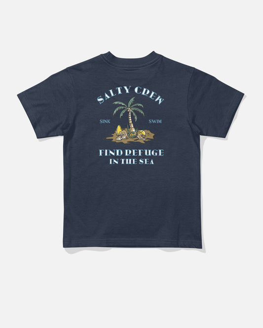 Back view of the Deserted Toddler Tee - Navy.