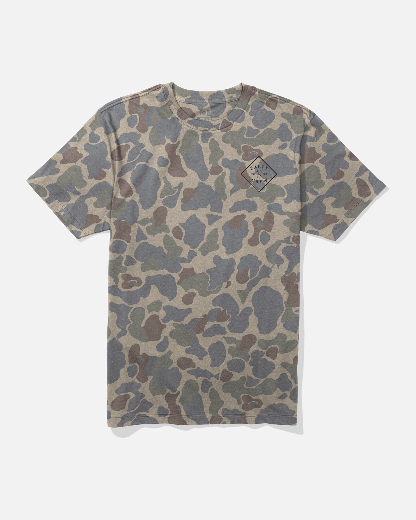 Front view of the Tippet Ranger Tee - Sand Camo.