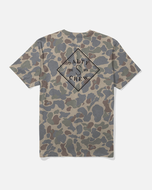 Back view of the Tippet Ranger Tee - Sand Camo.