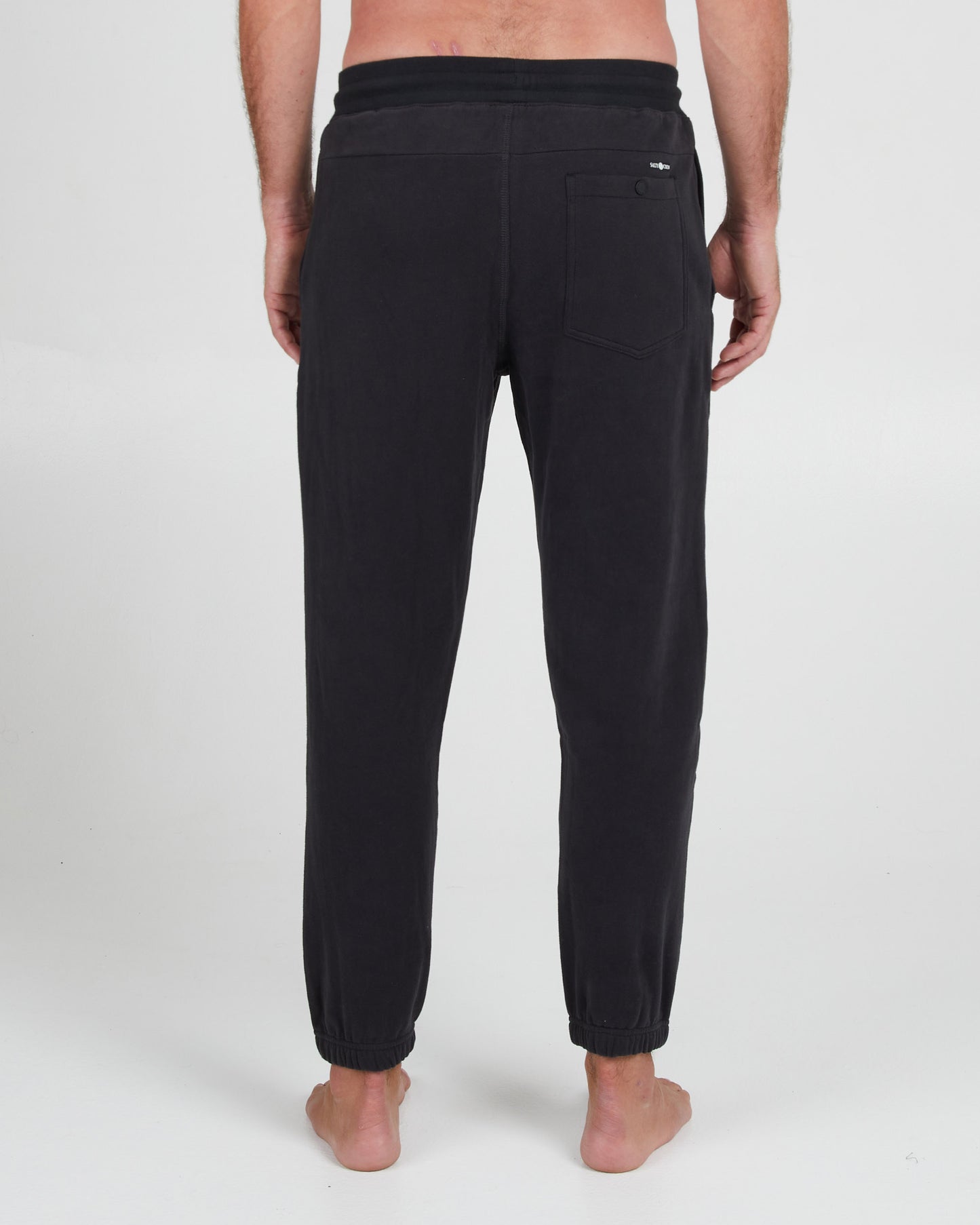 On body back of the Dockside Black Sweatpant