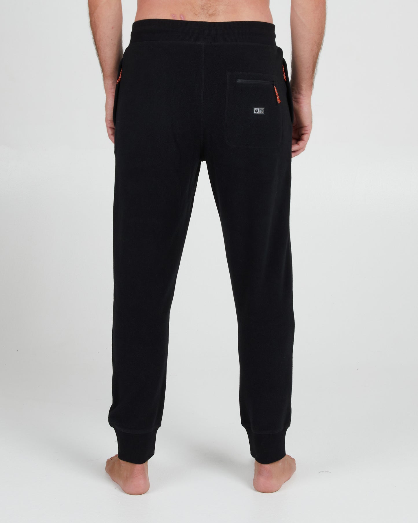 On body back of the Ebbtide Black Polar Fleece Pant