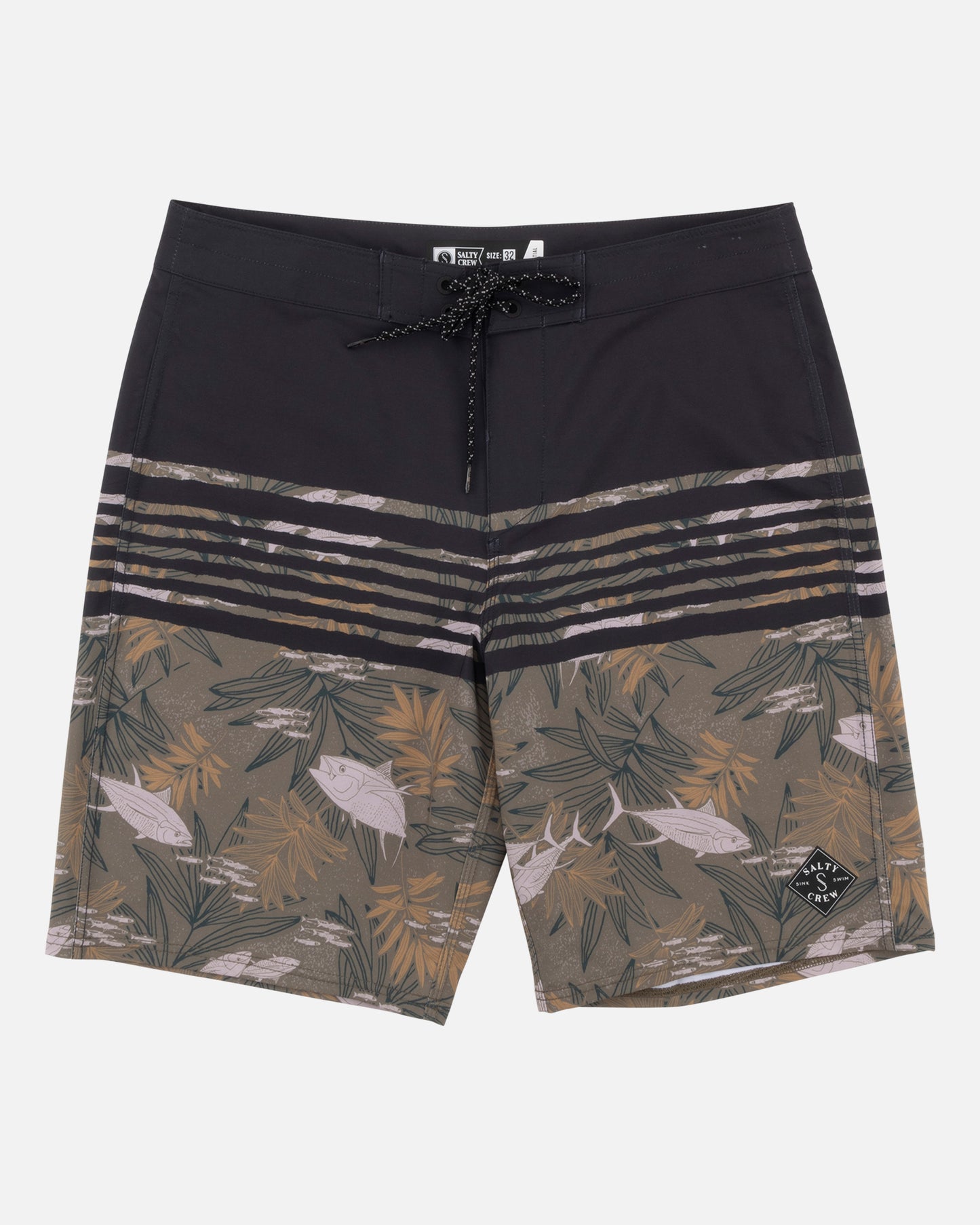 Ripple Olive Boardshort