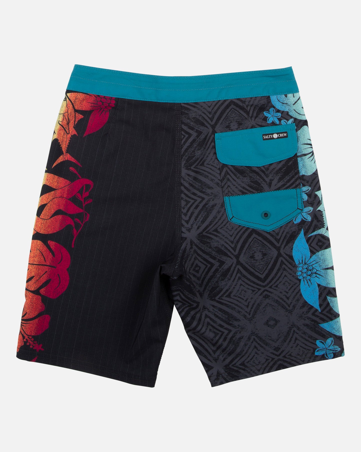 Cedros Boys Black/Aqua Boardshort