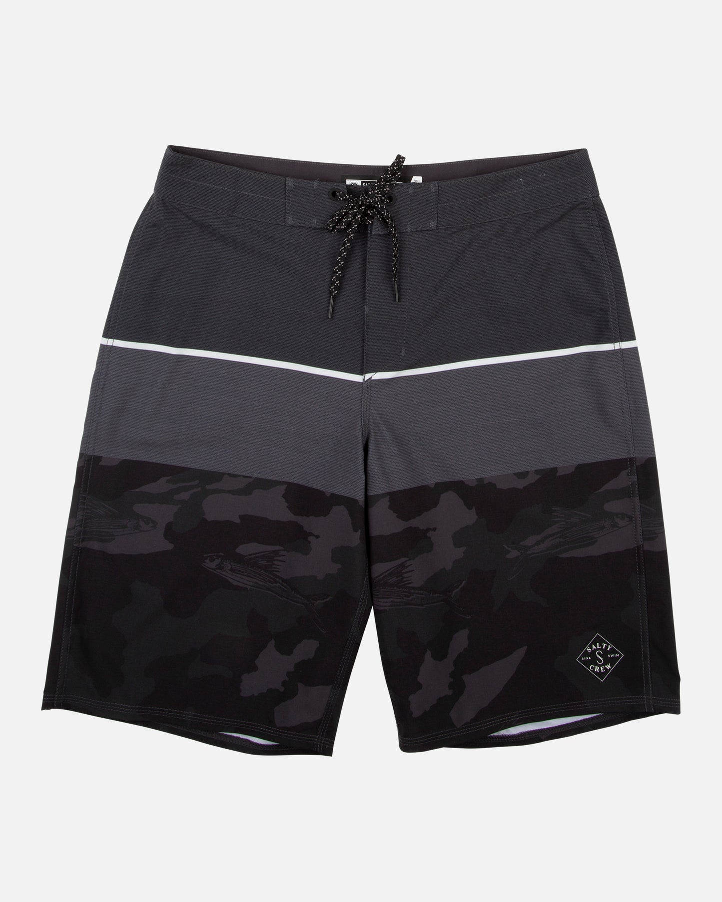 Stacked Black Boardshort