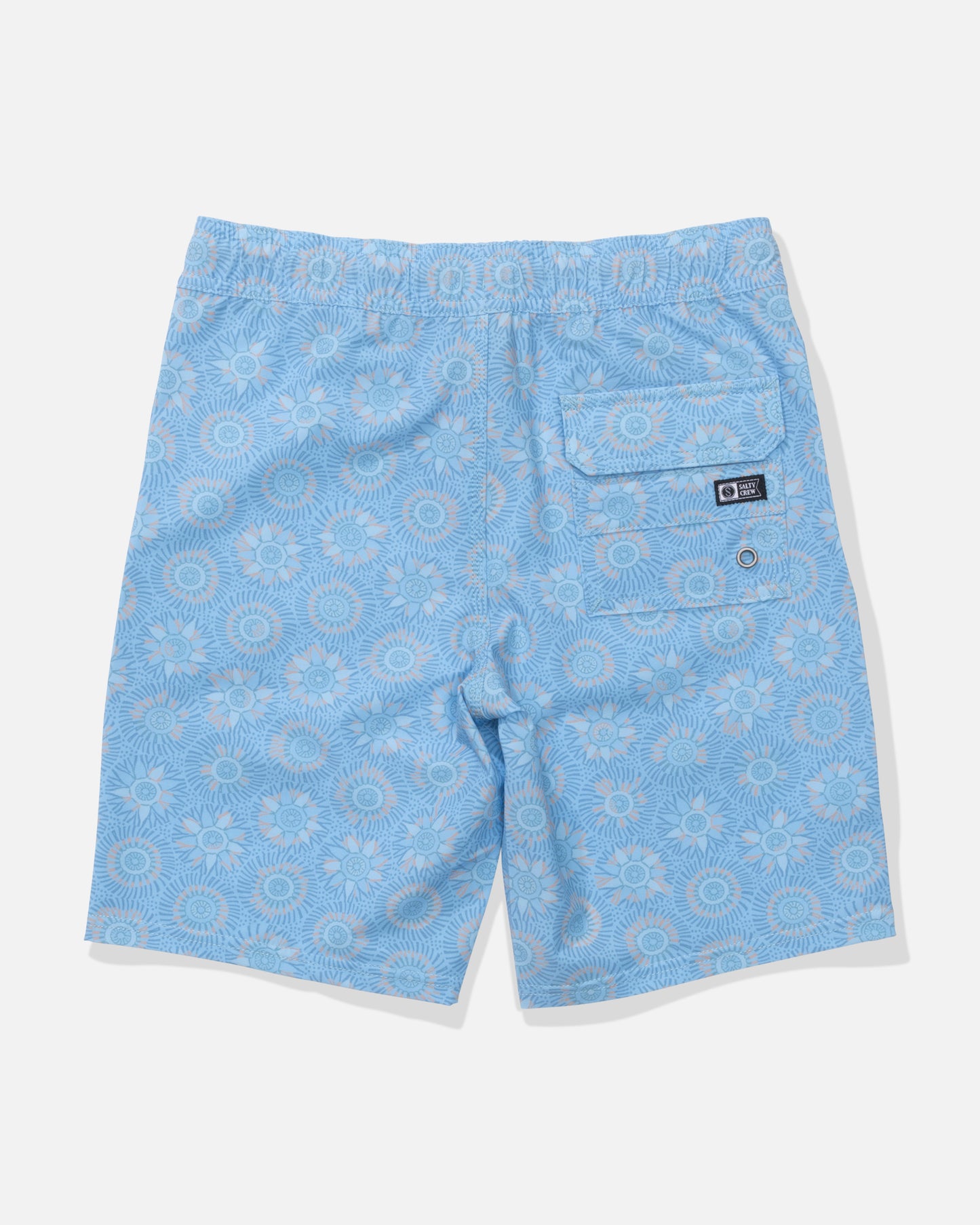 Back view of the Crew 16" Boys Volley - Coast Blue.
