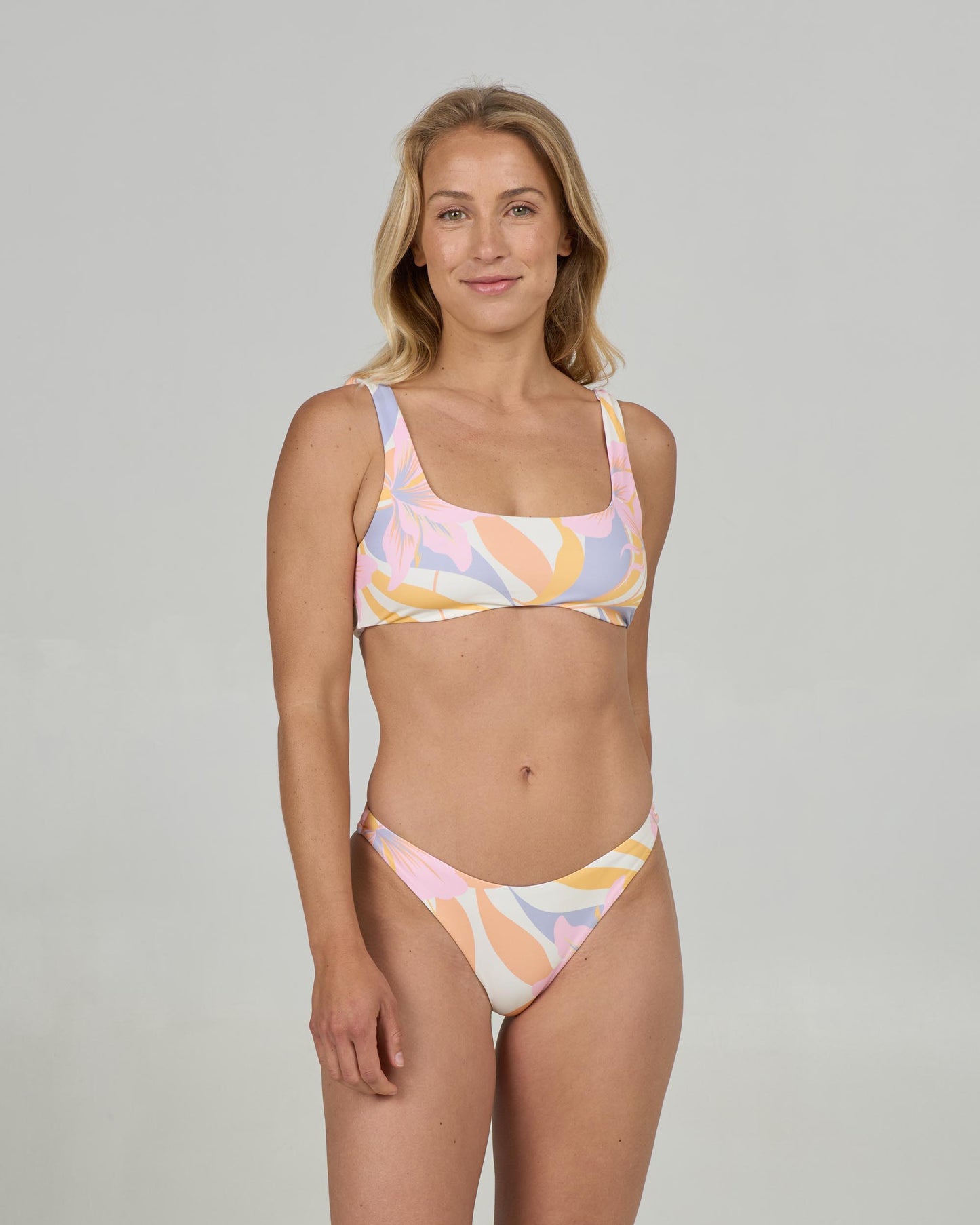 Front view of the Bloomed Midi - Off White.