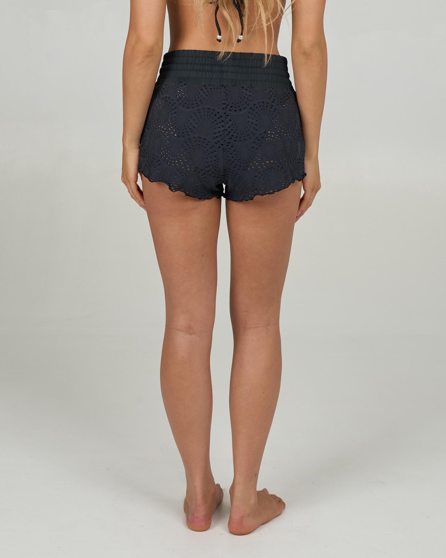 Back view of the Shell Ya Swim Short - Black.