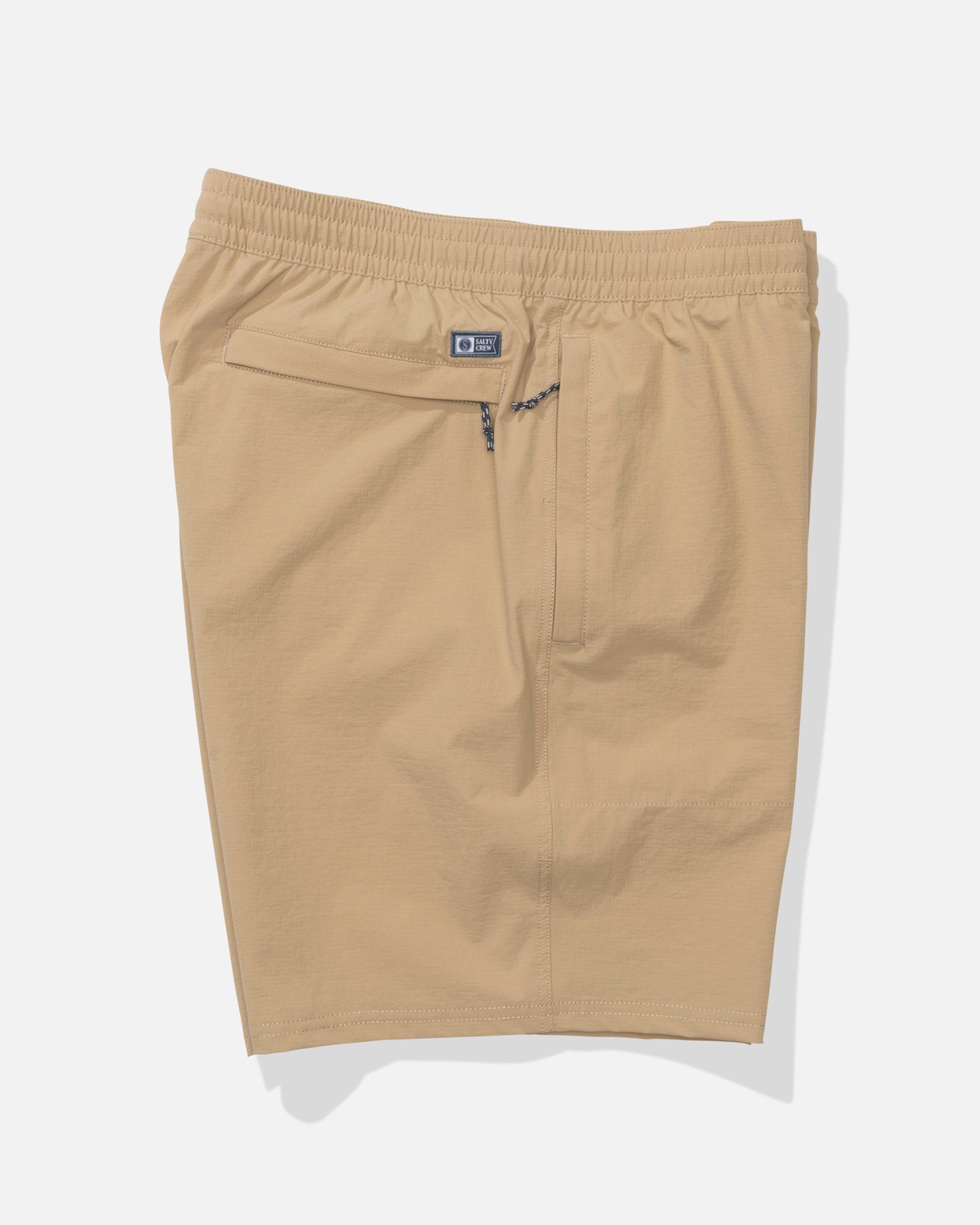 Alternate profile view of the Crew Boatshort Ewaist - Khaki.