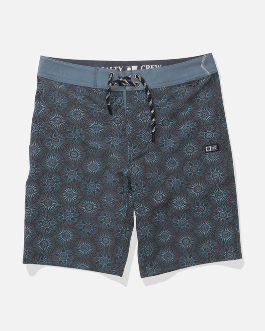 Front view of the Crew 17" Boys Boardshort - Monument.
