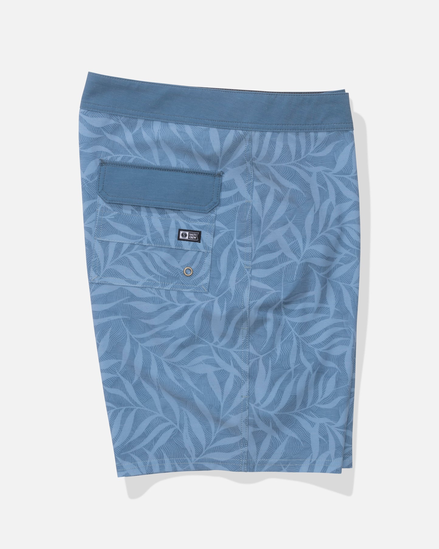 Alternate profile view of the Crew Boardshort - Mid Blue.