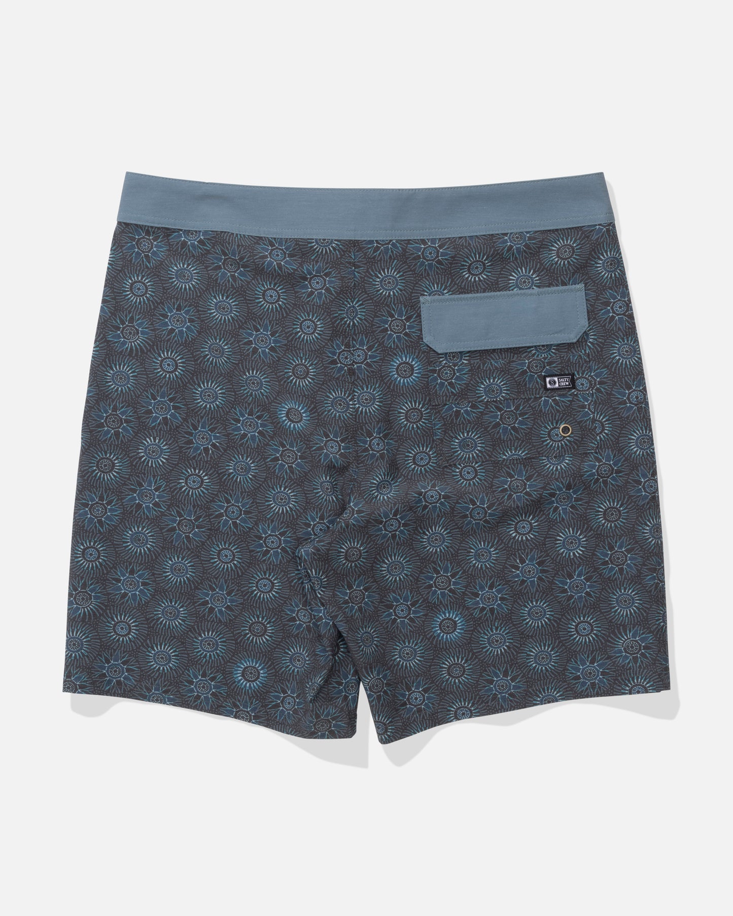 Back view of the Crew Boardshort - Monument.