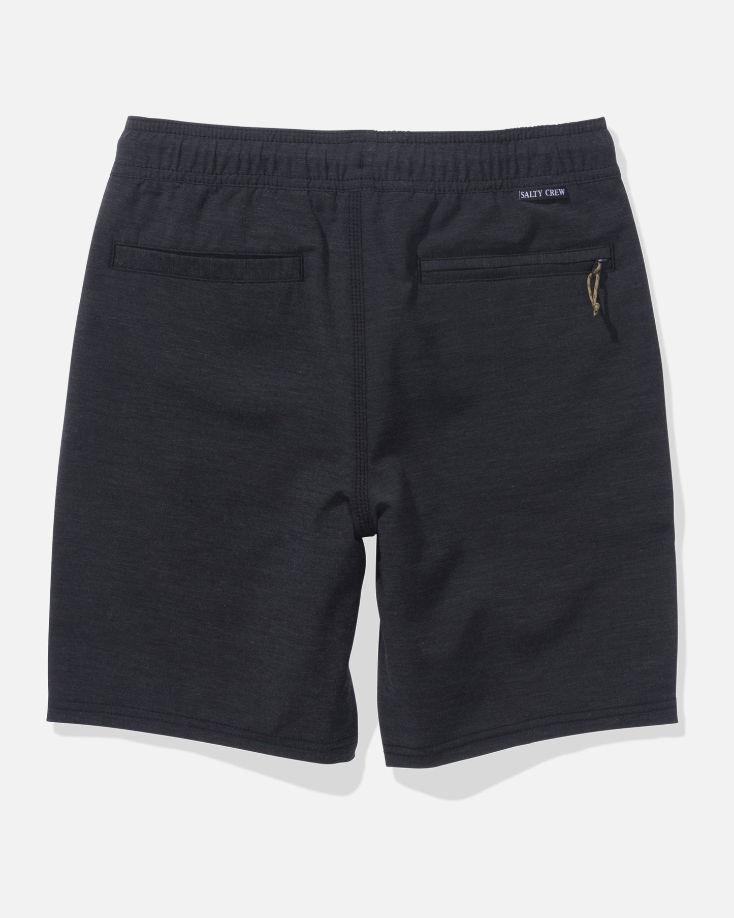 back view of Drifter Boys Elastic Hybrid Short - Black