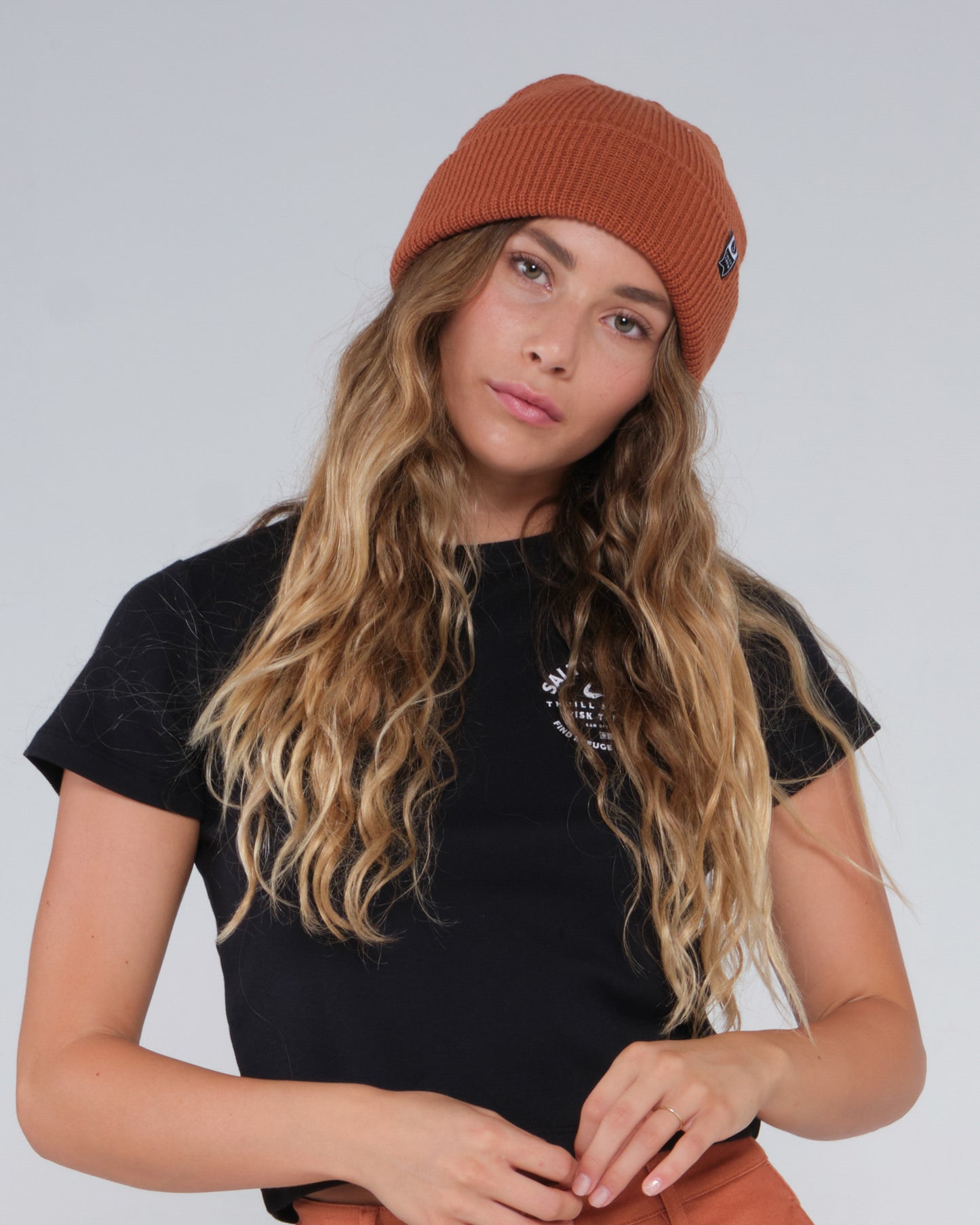 on body front view of Alpha Sierra Beanie