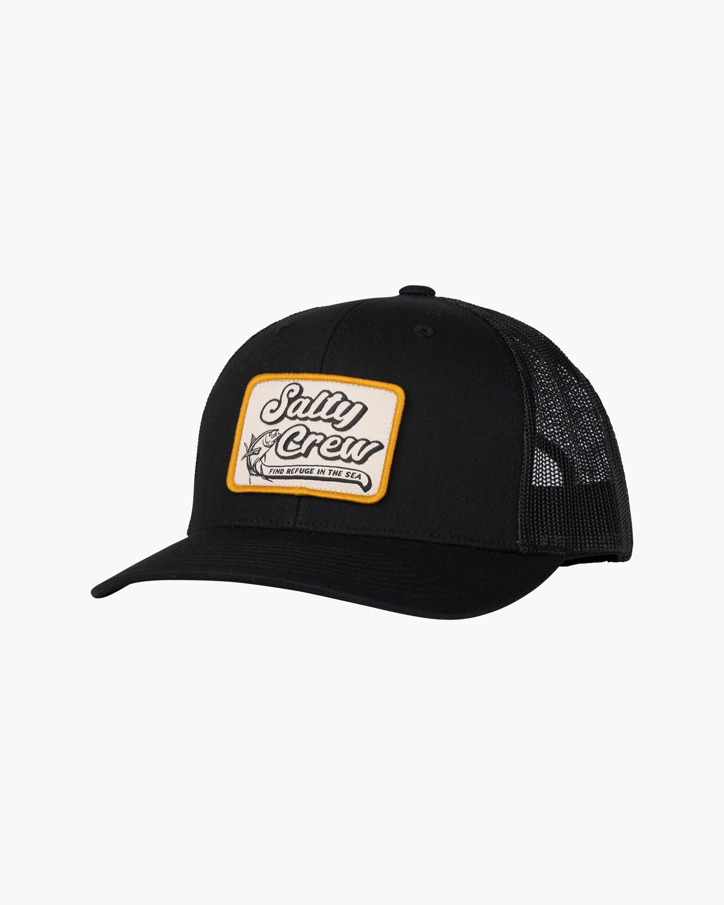 front angled Retro Catch Black Retro Trucker
