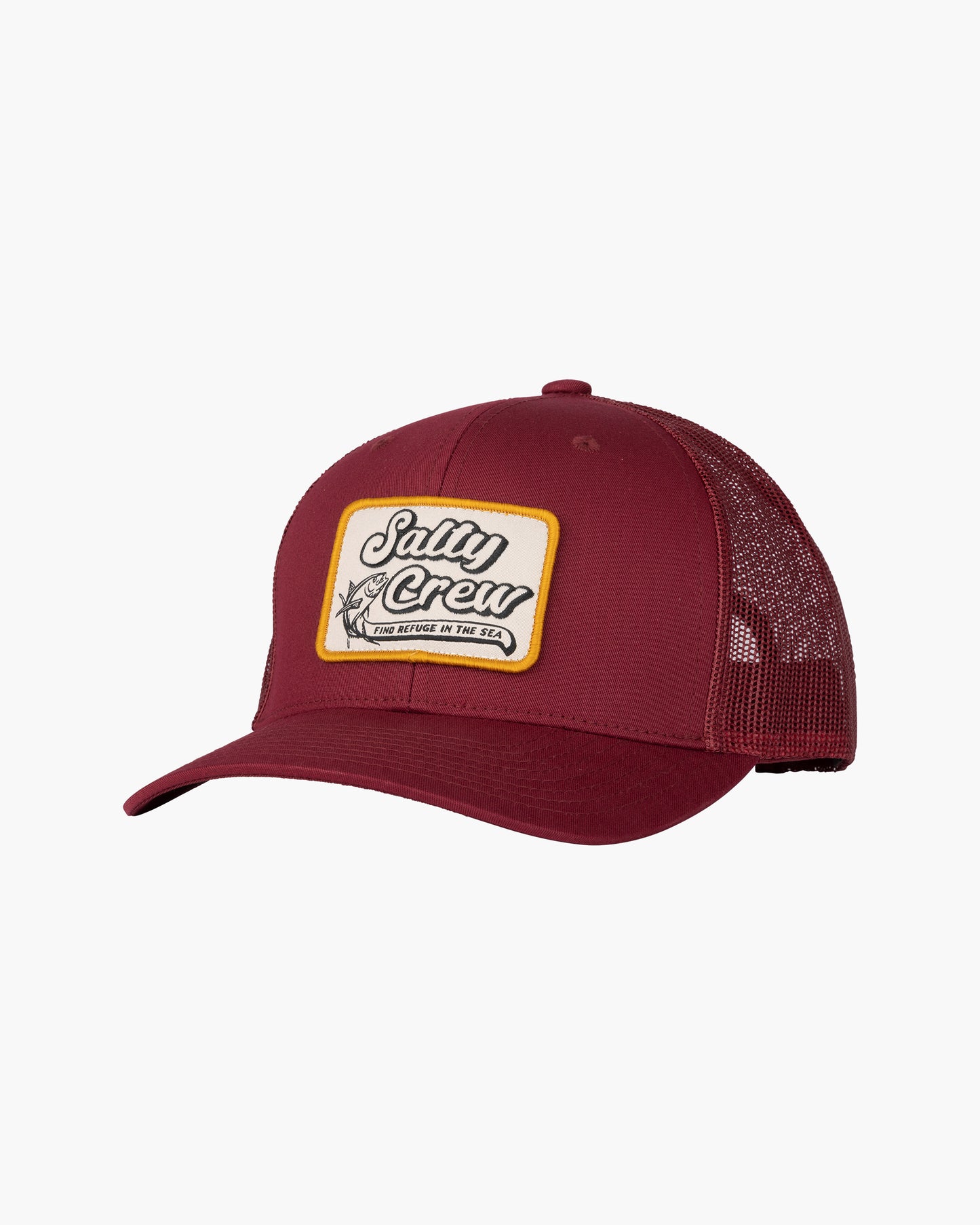 front angled Retro Catch Cranberry Retro Trucker
