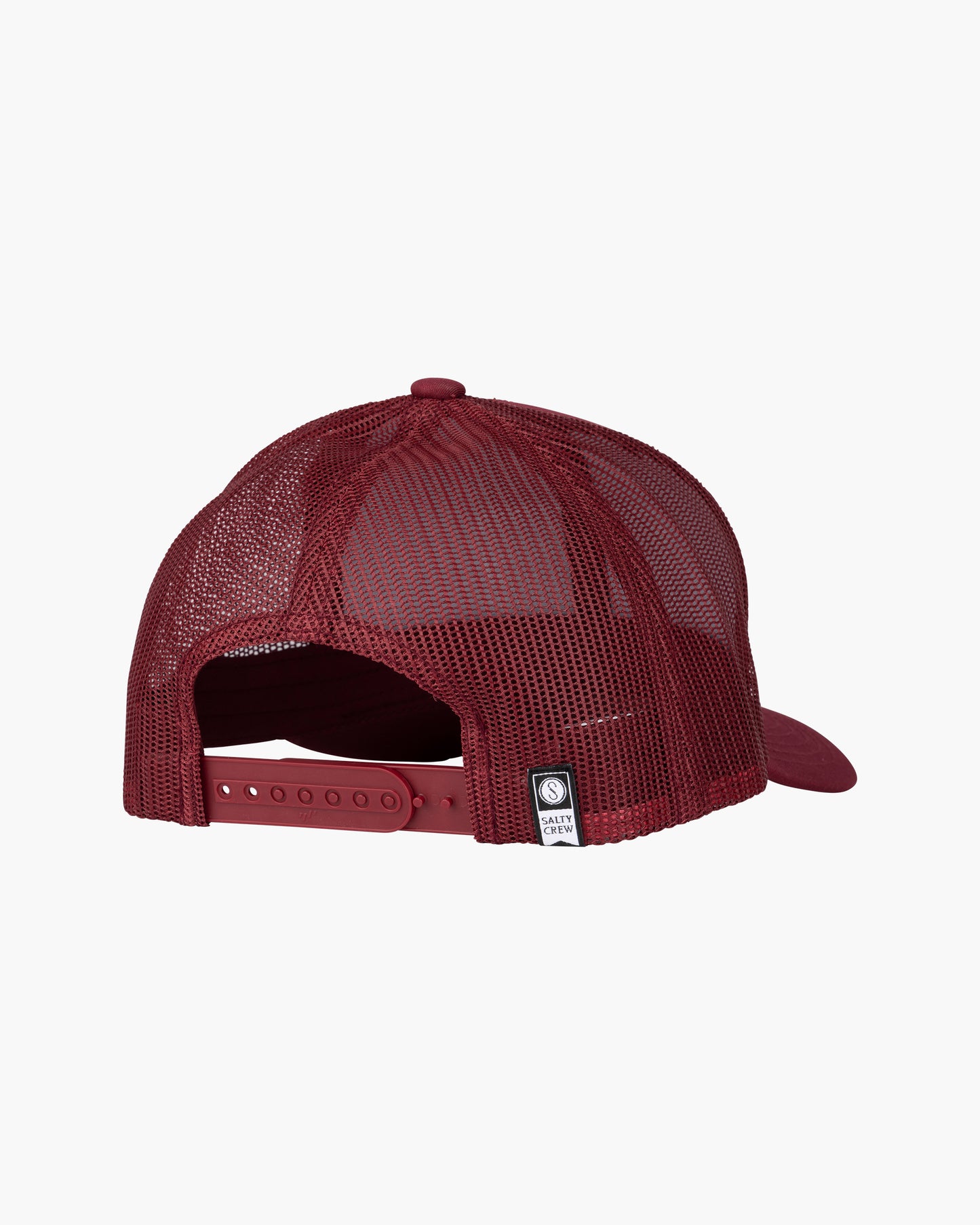 back view of Retro Catch Cranberry Retro Trucker