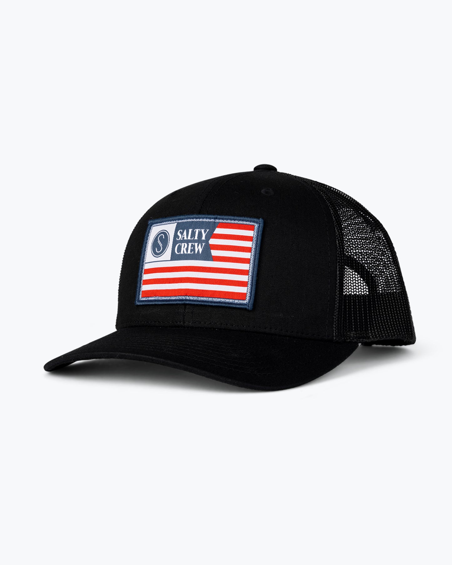 Front of the Freedom Flag Black Retro Trucker
