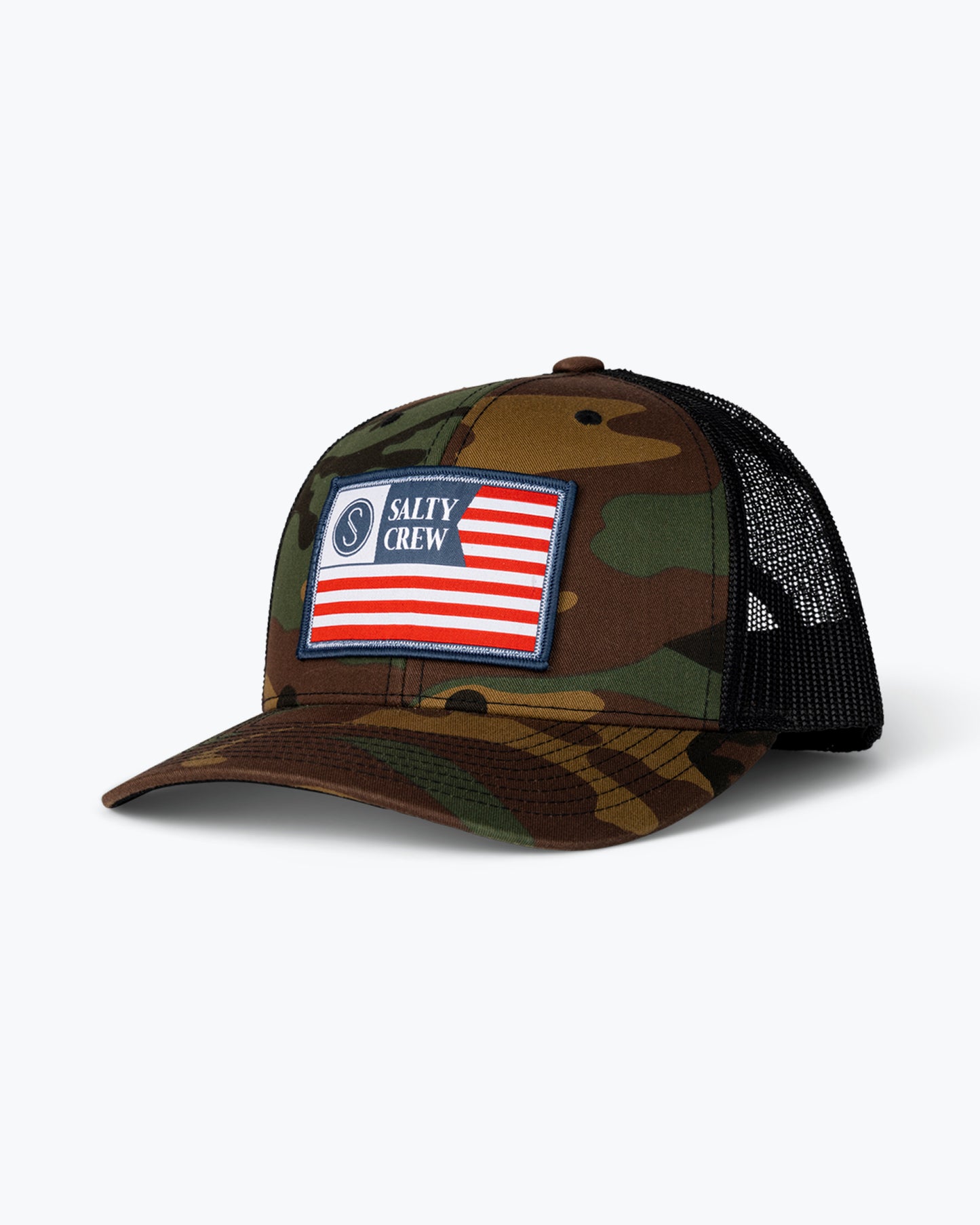Front of the Freedom Flag Camo Retro Trucker