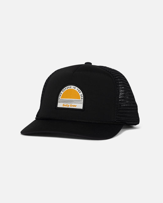 Front view of the Trophy Foamy Trucker - Black.