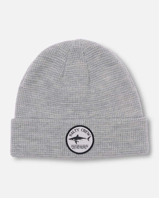 Front view of the Coastal Beanie - Athletic Heather.