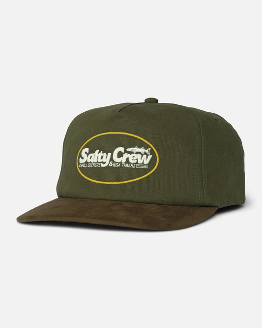 Front view of the Fast Track Strapback - Four Leaf Clover.