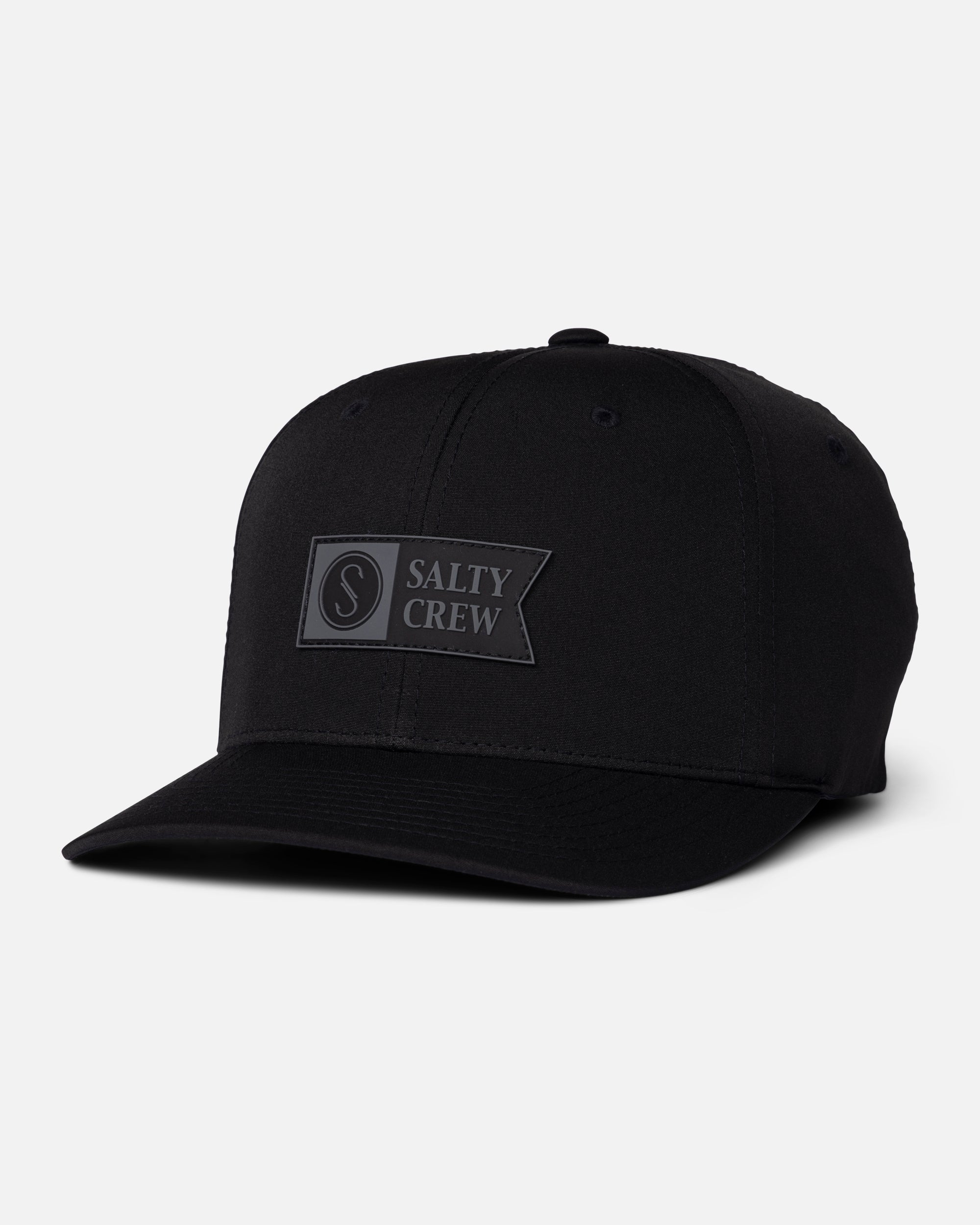 SEAFLOOR CONTROL ブラックキャップ Apex Flexfit 6 Panel - Black | Salty Crew