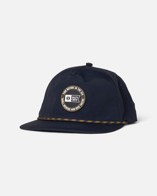 Front view of the Topshot Snapback - Navy.