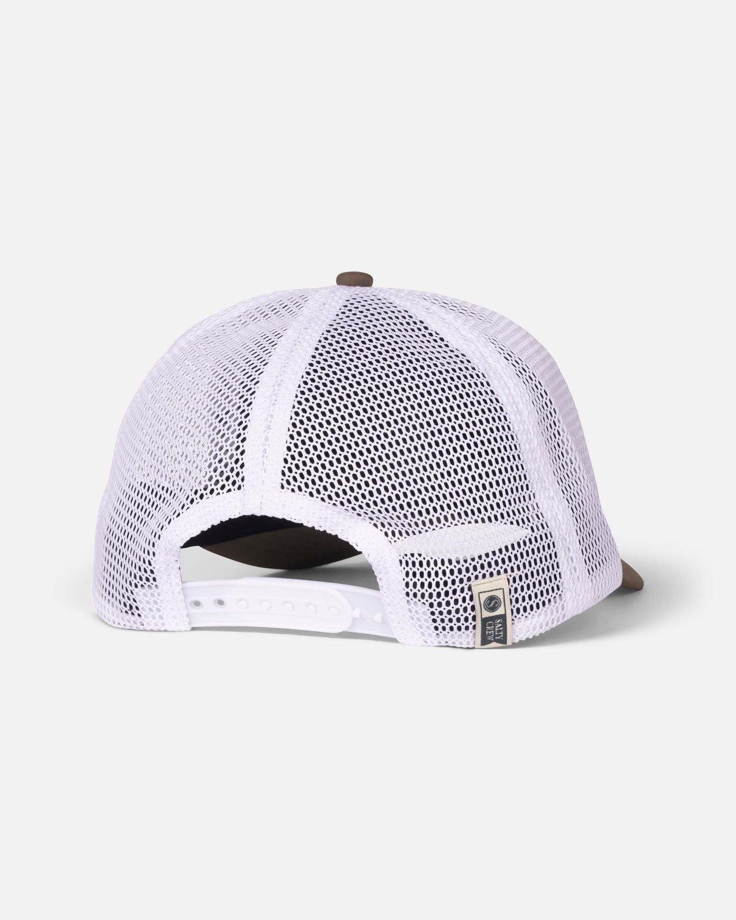 Back view of the Stamped Trucker - Deep Ocean/Brown.