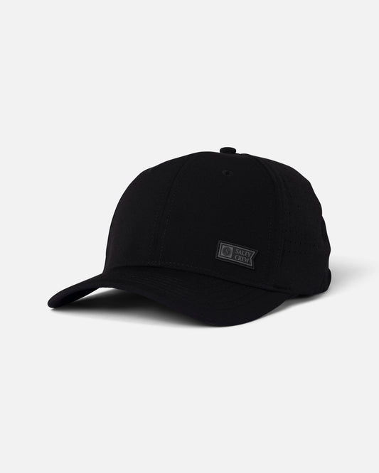 Front view of the Lowdown Snapback - Black.