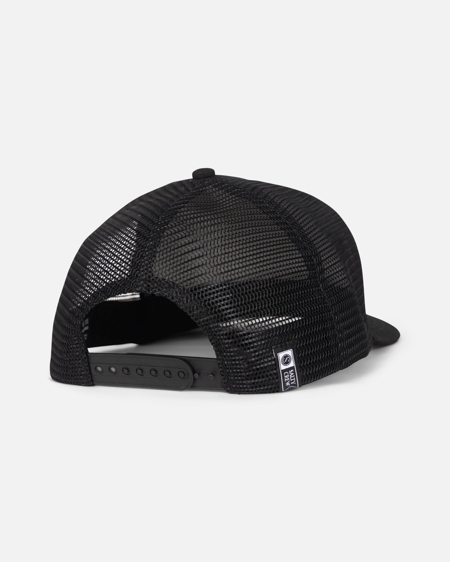 back view of America Eagle Trucker Hat - Black
