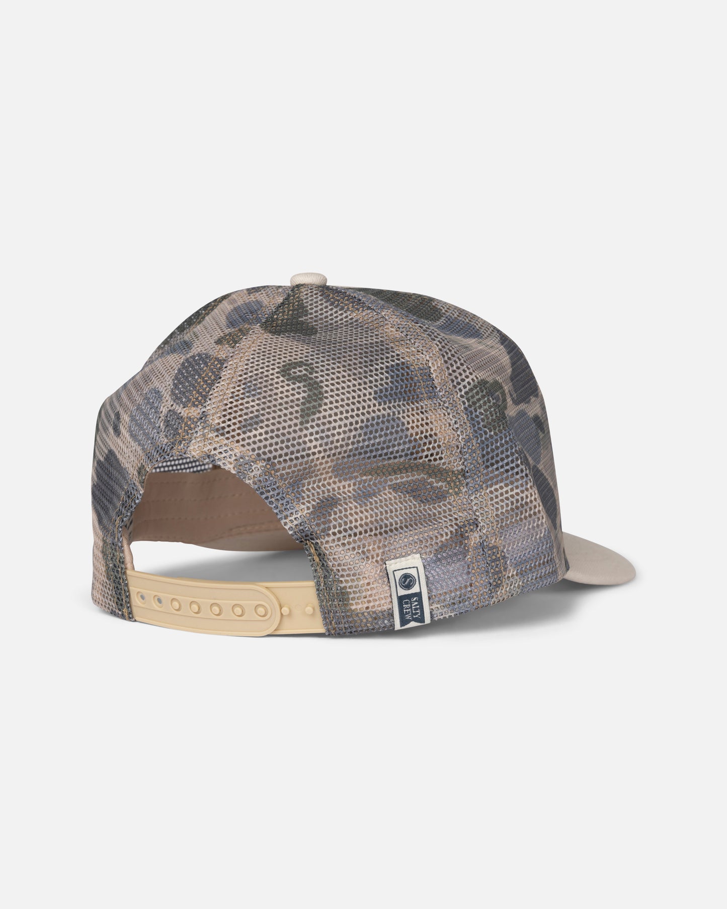 Back view of the On A Mission Trucker - Off White.