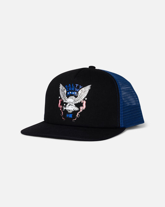 Front view of the America Talon Trucker - Black.