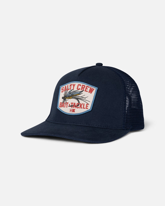 Front view of the Fishing Co Trucker - Midnight Navy.
