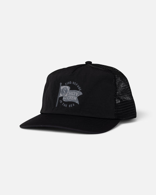 Front view of the Wavey Trucker - Black.
