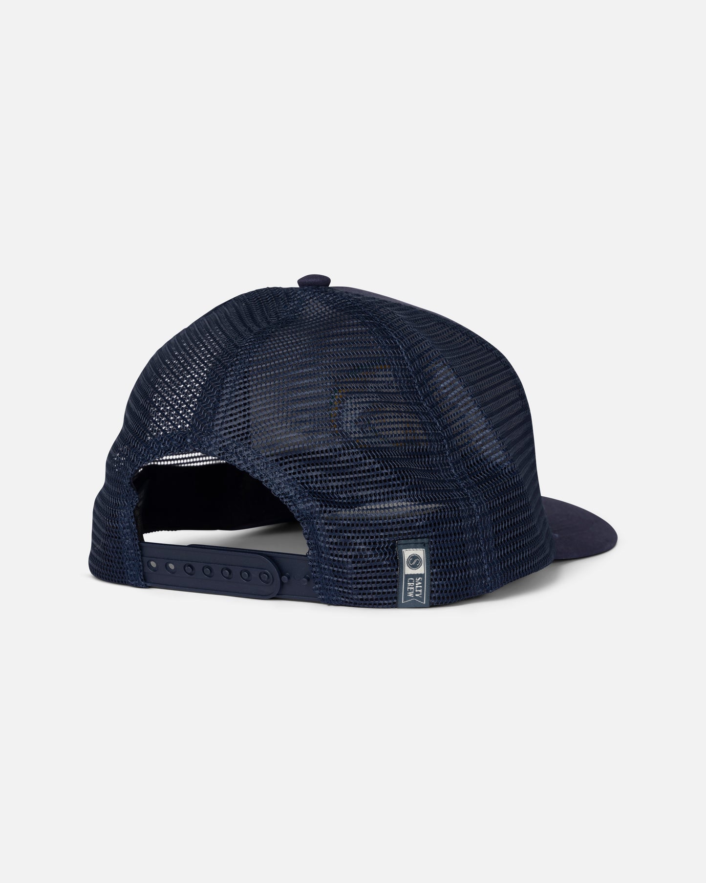 Back view of the Yellow Tailed Trucker - Midnight Navy.