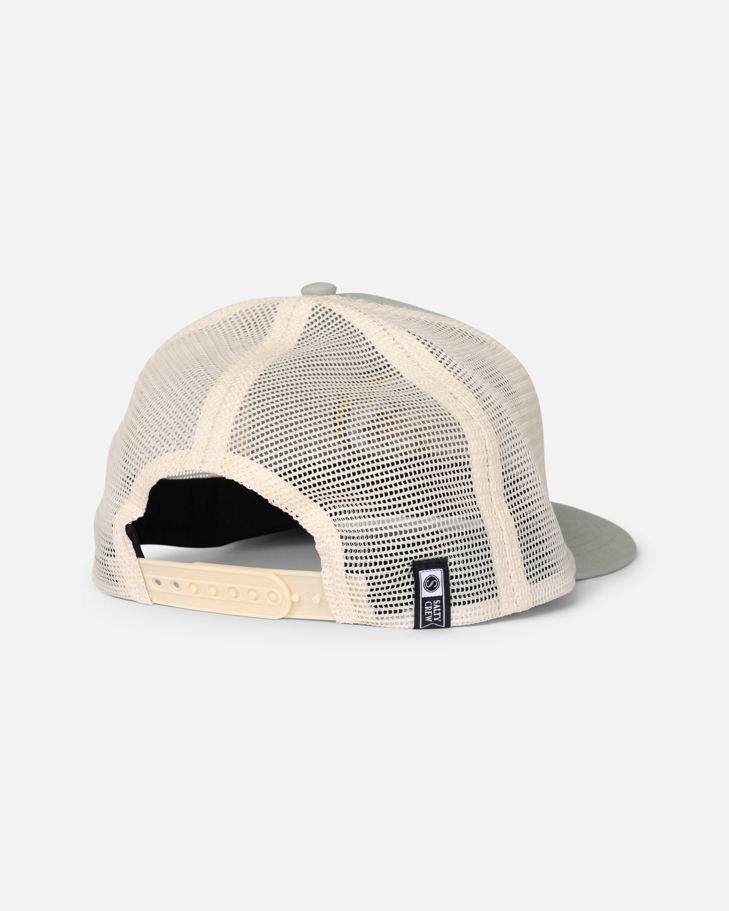 Back view of the Yellow Tailed Trucker - Mineral Teal.