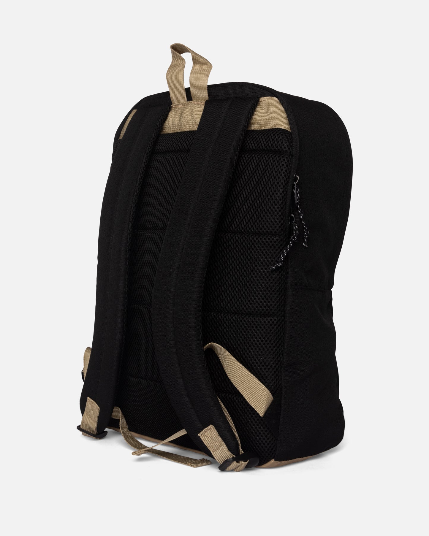 back angled view of Alpha Print Backpack - Black