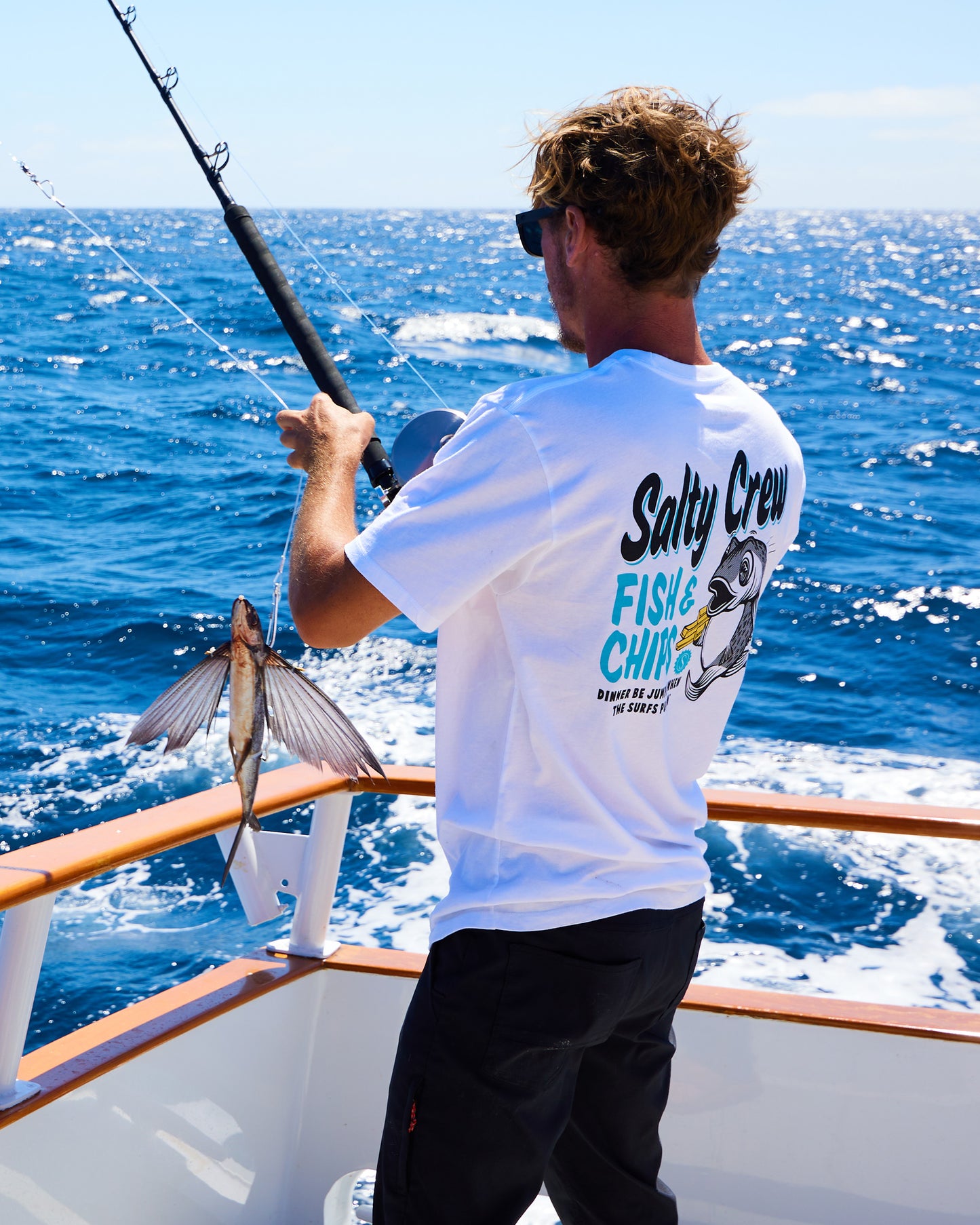 Lifestyle shot of fisher