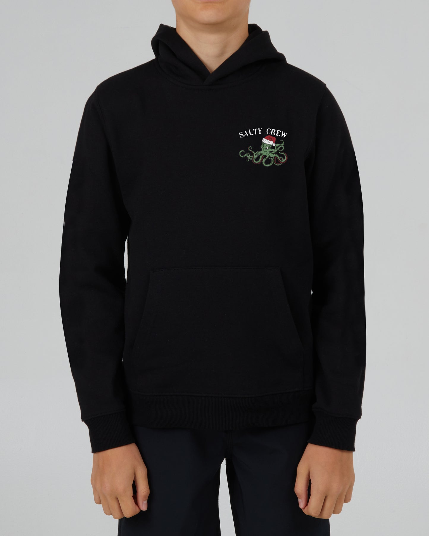 front view of Octomas Boys Black Fleece