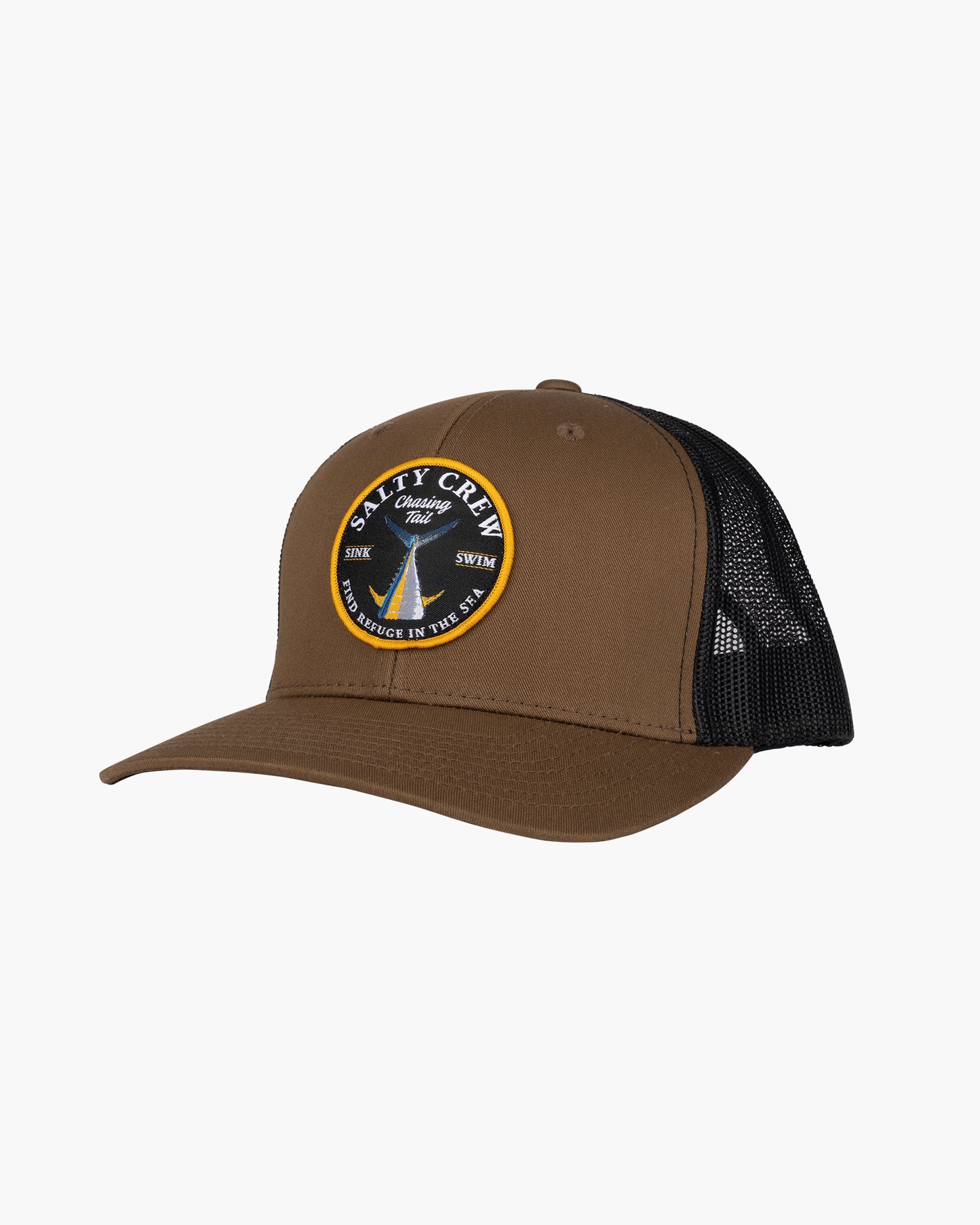front view of Bottom Dweller Retro Trucker Brown/Black